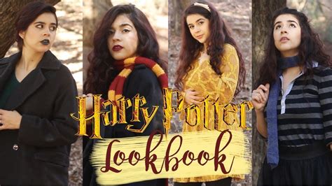 Harry Potter Lookbook Slytherin Gryffindor Hufflepuff Ravenclaw