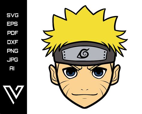 Naruto Uzumaki Layered Svg Manga Kurama Tailed Fox Anime Etsy