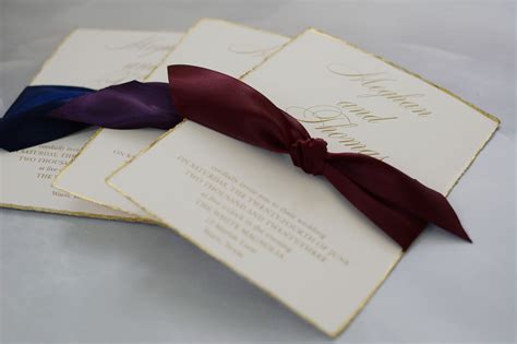 Jeweled Deckle - Invitation. The soft feel and bright shine of colored