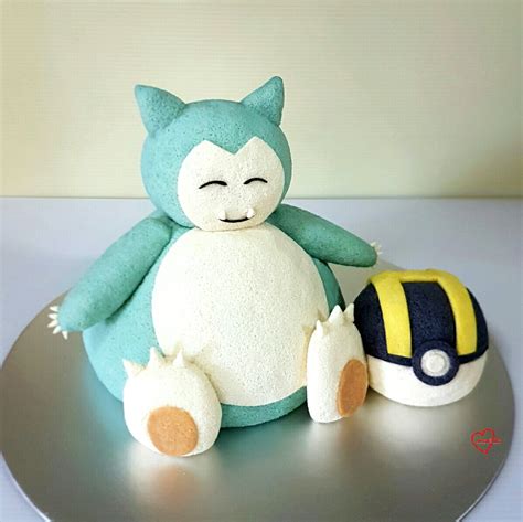 Loving Creations For You Snorlax Chiffon Cake With Ultraball