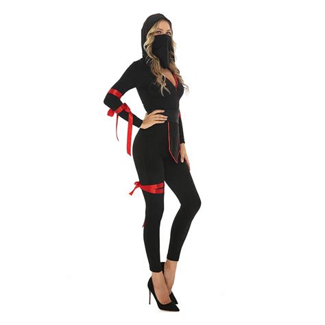 sexy ninja cosplay anime fantasia halloween costumes for women disguise adult warrior jumpsuits