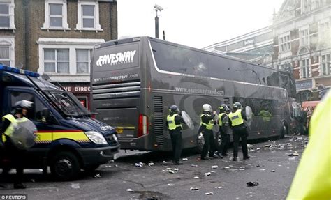 Photos West Ham To Issue Life Ban To Man U Bus Attackers After Man U Players Were Scared To