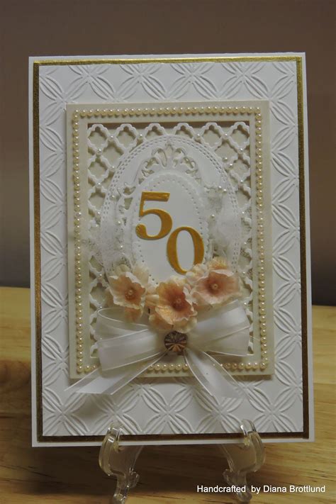 50th Wedding Anniversary Card Anniversary Cards Handmade 50th