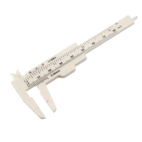 Vernier Caliper 80mm 3 Inch Metric Mini Double Scale Plastic Ruler