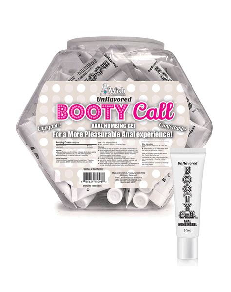 bt 309b booty call anal numbing gel unflavored pop display of 65 little genie