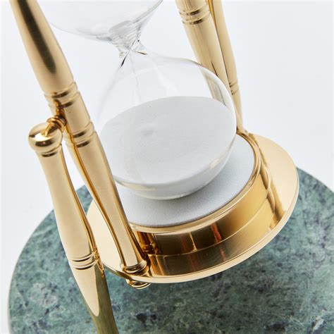 Marble Brass 30 Minute Hourglass Brass Binnacle Touch Of Modern