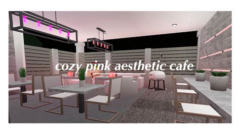 Modern cafe 69k (small plot). Roblox: Welcome to Bloxburg | Cosy Small Pink Aesthetic Cafe | Subscriber Tour | - YouTube