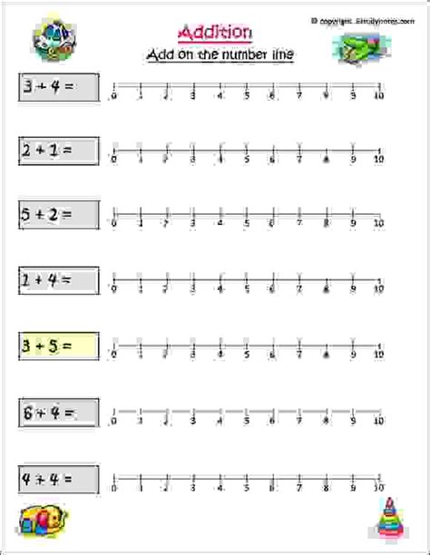 Add On The Number Line Worksheet For Grade 1 Estudynotes