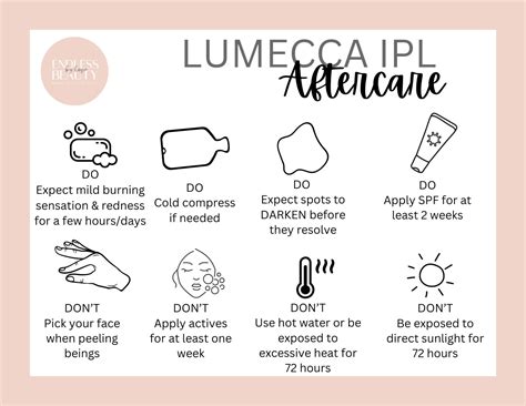 Ipl Aftercare Card Lumecca Printable Etsy