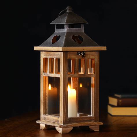 Large Traditional Wooden Candle Lantern By Dibor