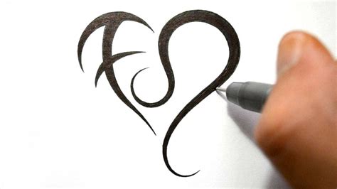 How To Draw A Heart With Zodiac Symbols Youtube