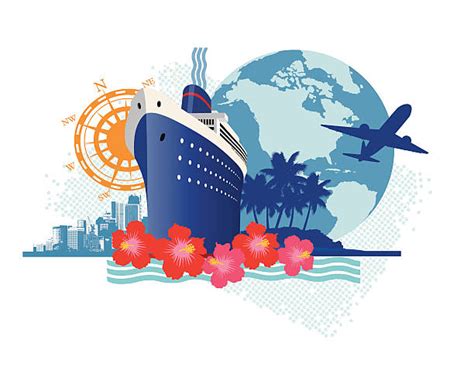 Royalty Free Cruise Ship Caribbean Clip Art Vector Images