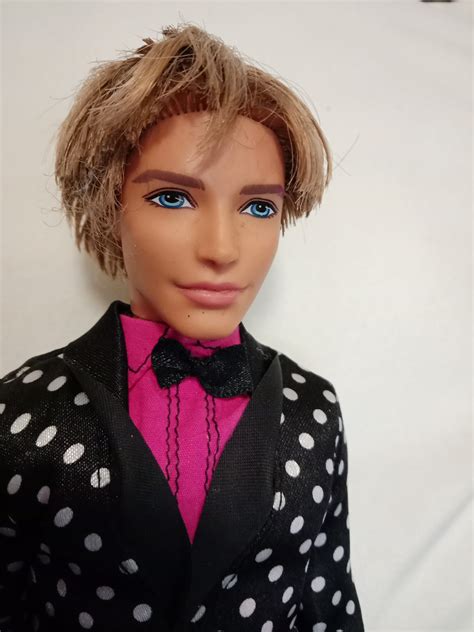 Barbie Ken Black And White Polka Dot Suit Collectible Barbie Ken