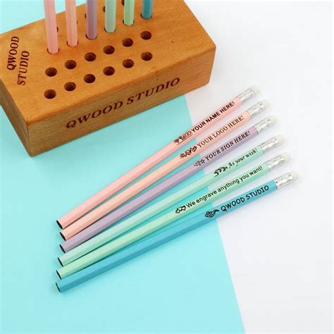6 Personalized Pencils Customized Pencils With Name Hb Felt