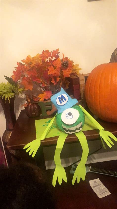 Mike Monsters Inc Painted Pumpkin Halloween Boo Painted Pumpkins Halloween Party