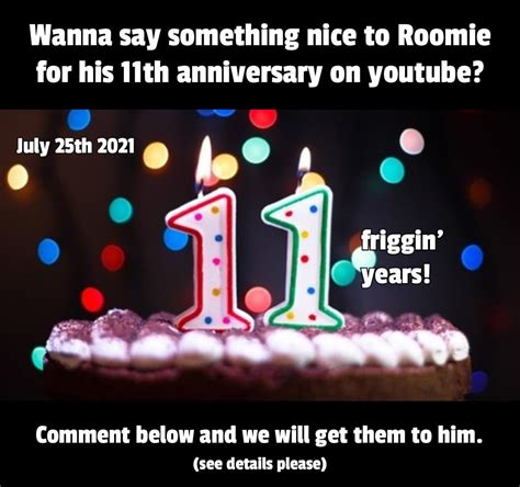 🎉 11 Roomie Years On Youtube 🎉 Roomieofficial