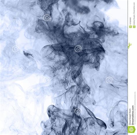 Blue Smoke On A White Background Inversion Stock Photo Image Of