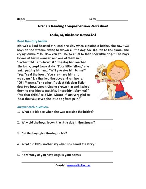 Englishlinx Reading Comprehension Worksheets Free Printable