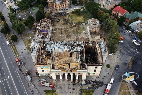 Russia During A Missile Attack On Vinnitsa Destroyed An Architectural