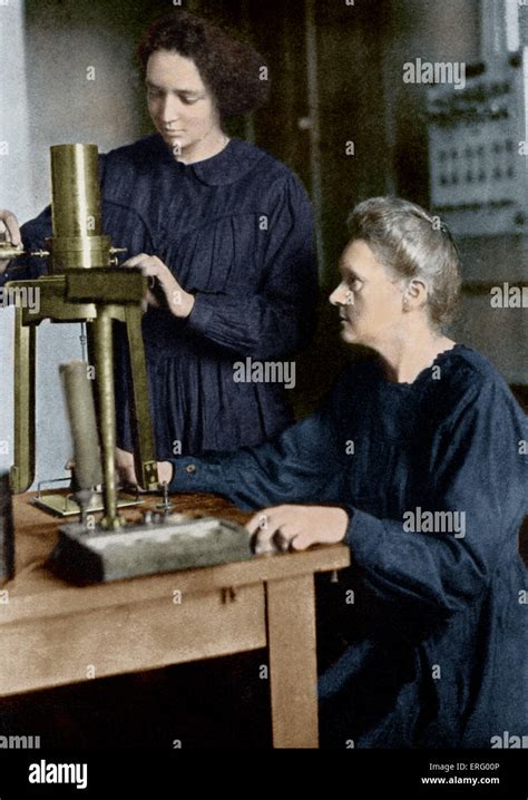 Marie Curie And Her Daughter Irene 1925 Mc Polish Born French Physicist And Pioneer In