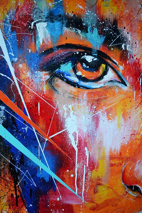 Fire And Ice Abstract Portrait Painting On Behance