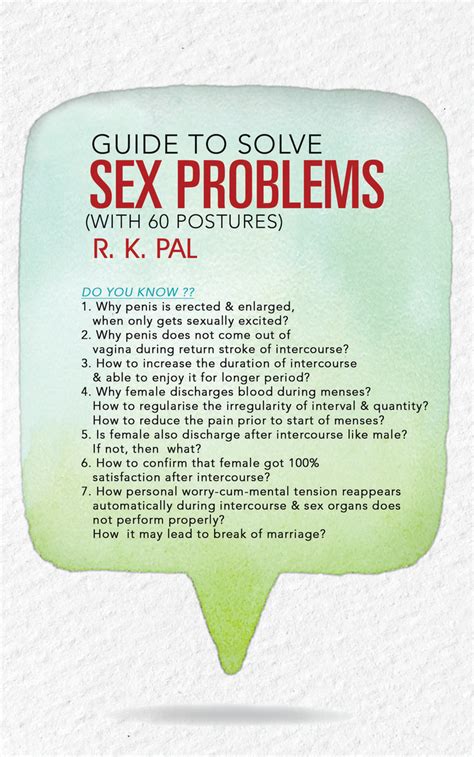 read guide to solve sex problems with 60 postures online by r k pal books