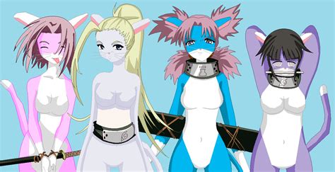 Four Ninja Kitty Girls By Dinalfos5 On Deviantart
