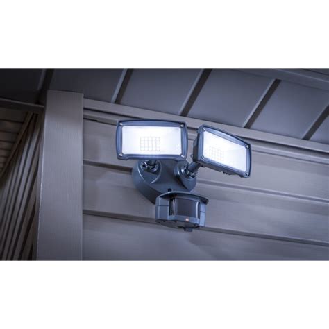 Utilitech Pro 180 Degree Black Hardwired Integrated Led Outdoor Motion