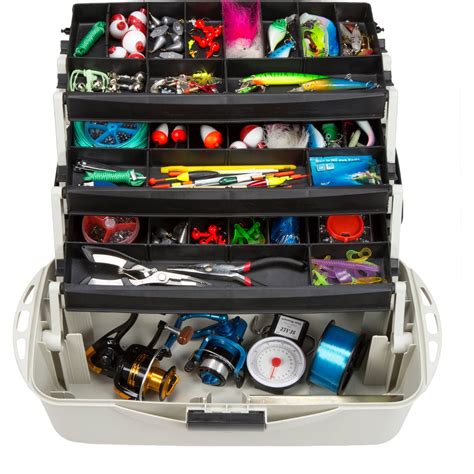 3 Tray Fishing Tackle Box Craft Tool Chest And Art Supply Organizer