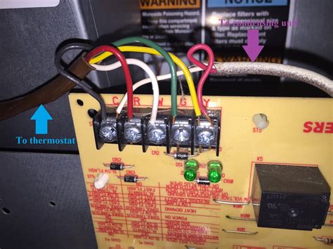 If you have only two wires on a heating system, then those two wires are the ones known as r (red) and w (white), and it doesn't even matter which one is which because it's ac and there are only two. electrical - Thermostat Where Do The Two Wires From ...