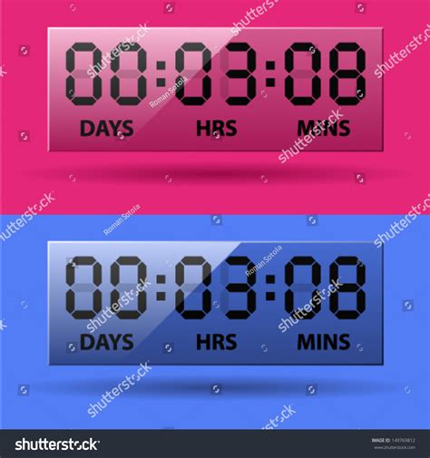 Vector Lcd Counter Countdown Timer Stock Vector Royalty Free