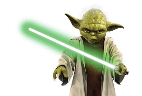 Yoda Lightsaber Star Wars Transparent Png