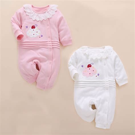 2017 Cute Infant Baby Rompers Newborn Kids Long Sleeve Cotton Baby Girl