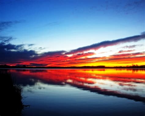 Wallpaper Lake Reflection Sunrise Reflections Dawn Nikon