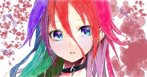 Cute Anime Girl With Rainbow Eyes