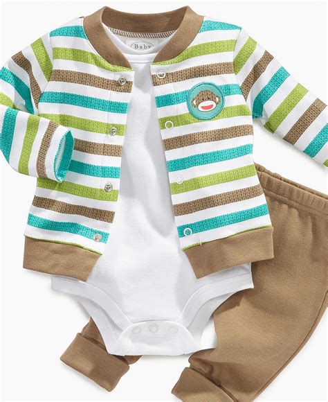 Macys Sock Monkey Boys Jacket Set Boy Outfits Cute Baby Clothes