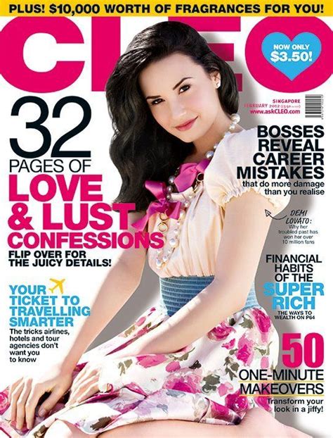 Demi Lovato On The Front Cover Of Cleo Magazine February 2012 Demi