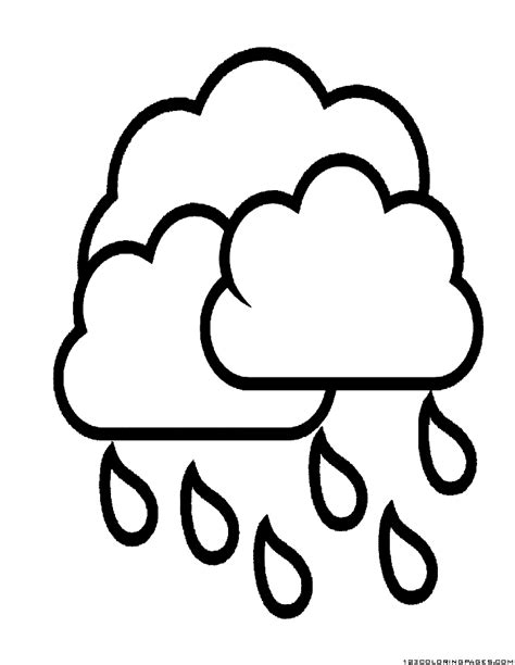 Rain Coloring Pages Coloring Home