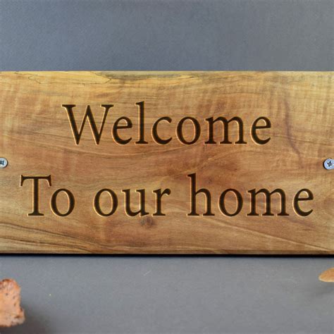 Personalized Laser Engraved Custom Text At Wooden Walnut Sign Etsy