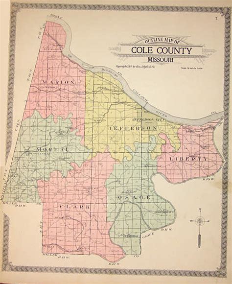 Cole County Missouri Map