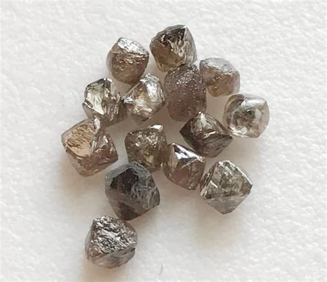 2 Pcs Brown Raw Diamond Crystal Natural Rough Diamond Uncut Etsy