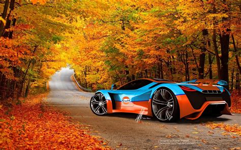 Cool Ferrari Supercar In Autumn Wallpaper Cars Wallpaper Better