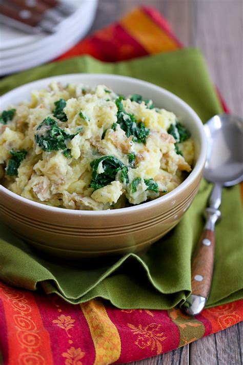 Light Mashed Potatoes With Kale And Goat Cheese Vegetarian Side Dish