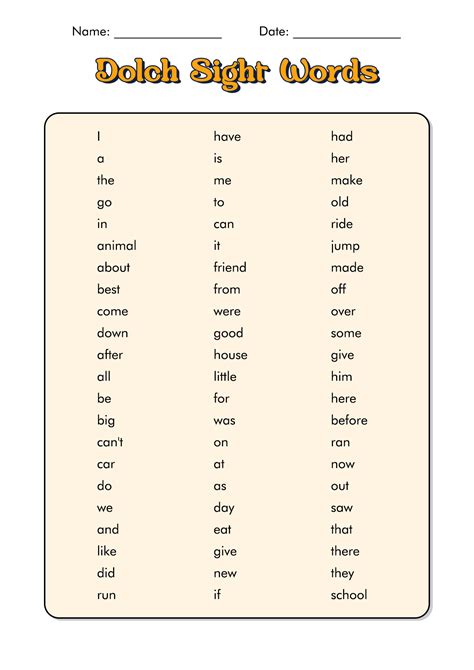14 Best Images Of First 100 Sight Words Printable Worksheets First 5