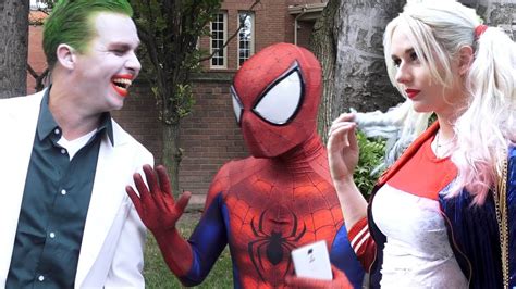 Spider Man Meets Harley Quinn And The Joker Superhero Dating In Real Life Theseanwardshow