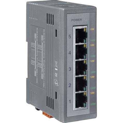 Unmanaged 5 Port 10100tx Industrial Ethernet Switch With Din Rail