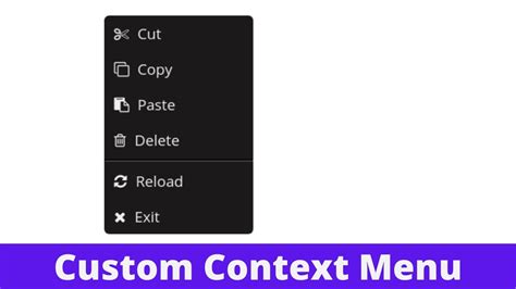 Create Custom Right Click Context Menu Using Html Css And Javascript