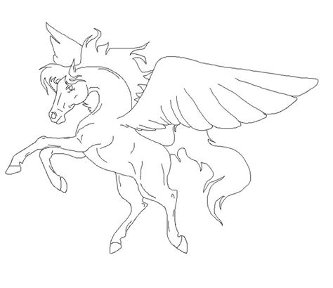 Flying Pegasus Lineart By 3naito3 On Deviantart