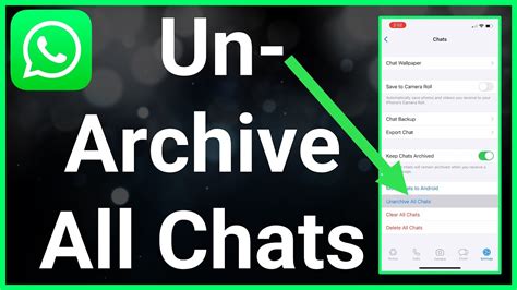 How To Unarchive All Chats On Whatsapp Youtube