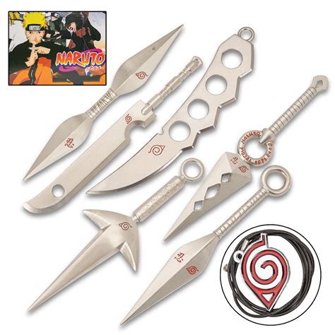 Naruto Miniature Weapons Seven Piece Set Metal